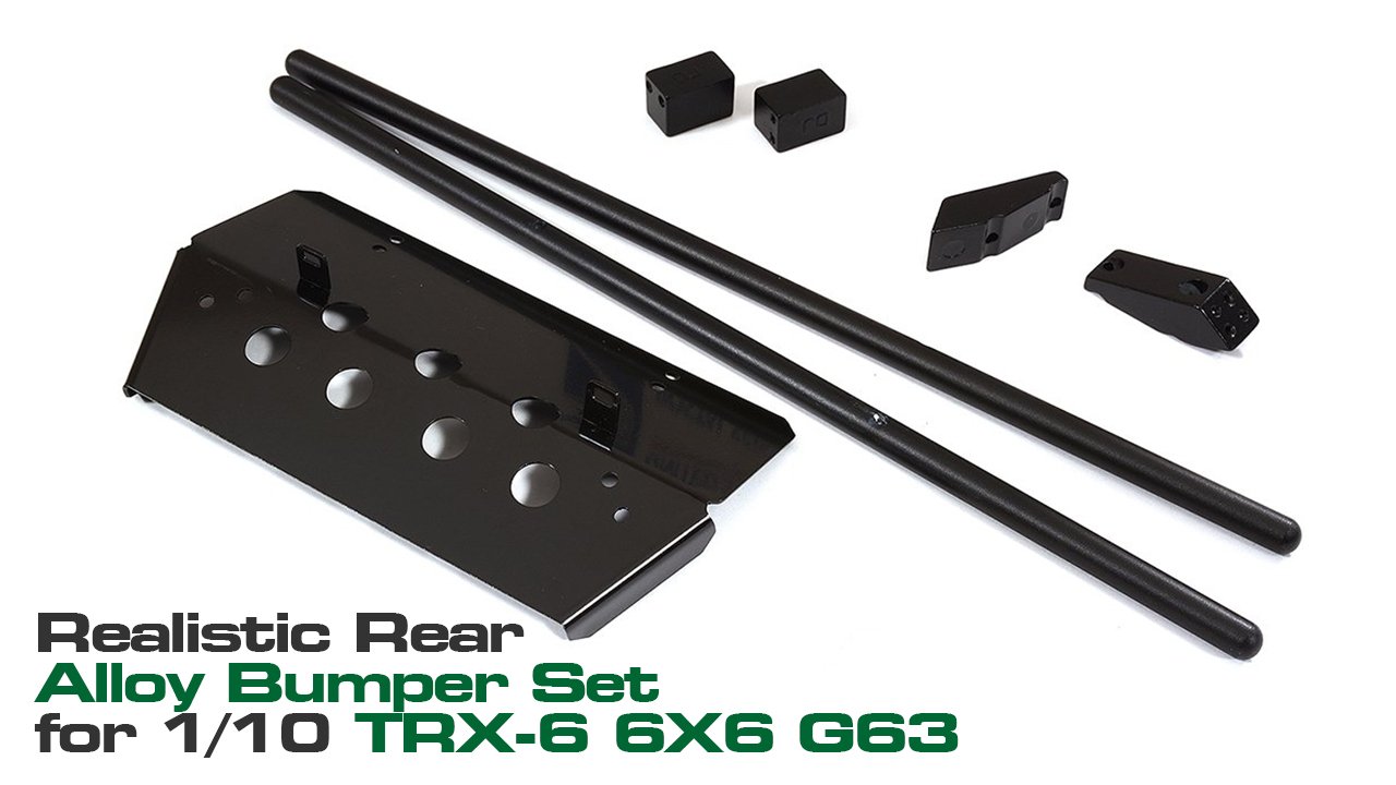 Realistic Rear Alloy Bumper Set for Traxxas 1/10 TRX-6 Trail Crawler 6X6 G63 (#C
