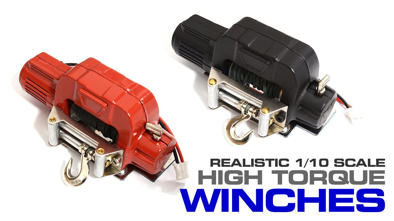 Realistic Alloy High Torque Winch for 1/10 Scale Off-Road Crawler (#C29407)