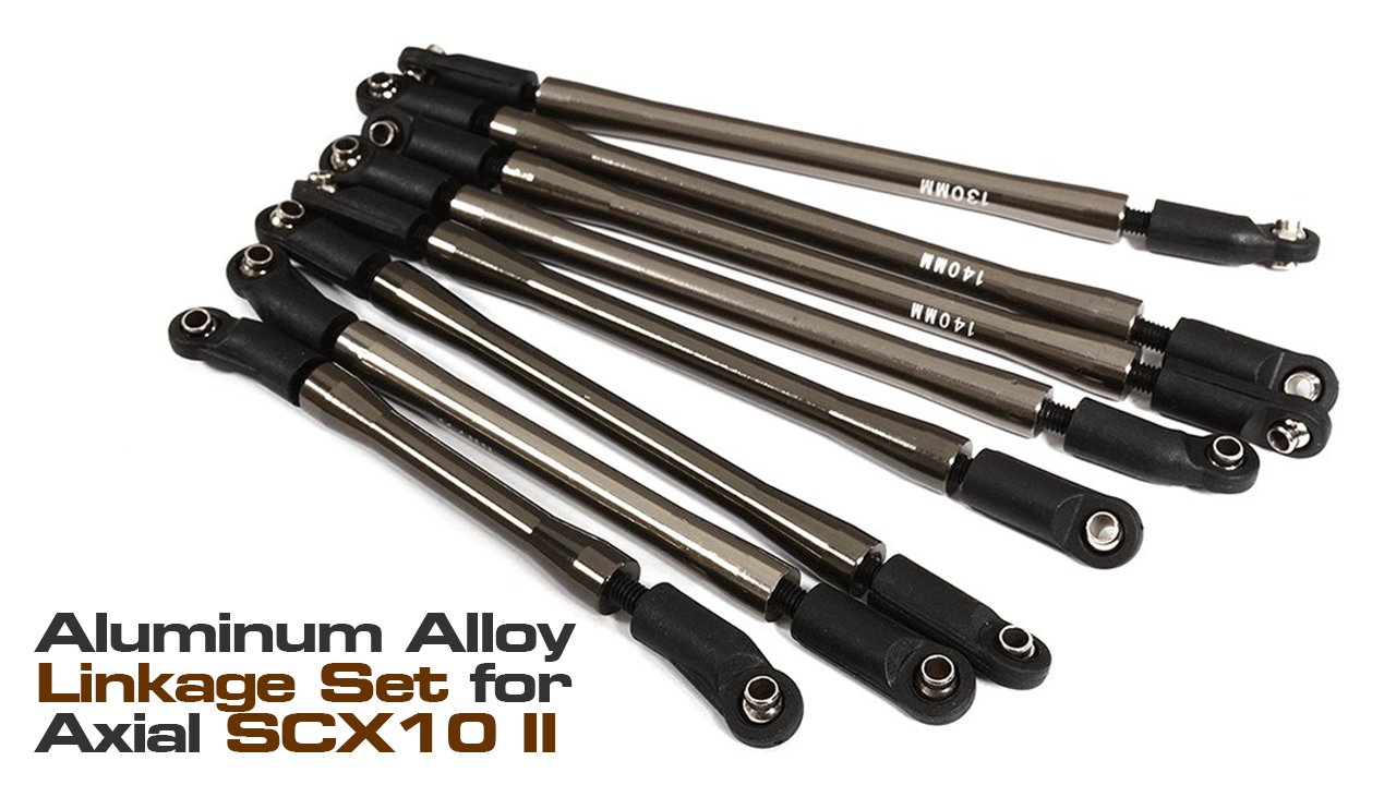 Aluminium Alloy 8-Piece Linkage Set for Axial 1/10 SCX10 II (#C29480)