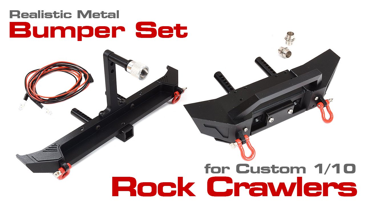 Metal Front & Rear Bumper Set for 1/10 Scale Crawlers (#C29525)