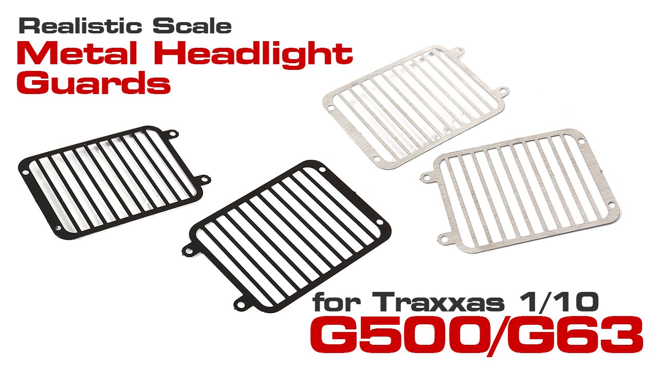Realistic Scale Metal Headlight Guards for Traxxas G500/G63 Crawler (#C29526)