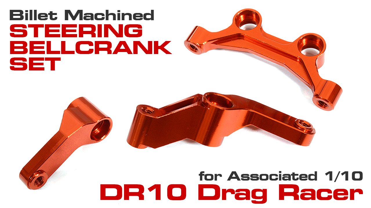 Billet Machined Steering Bellcrank Kit for Associated DR10 Drag Race Car RTR (#C