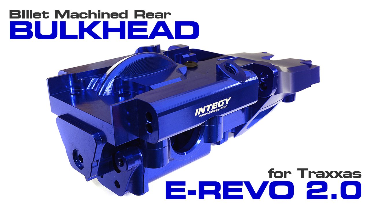Billet Machined Rear Bulkhead for Traxxas 1/10 E-Revo 2.0 (#C29606)