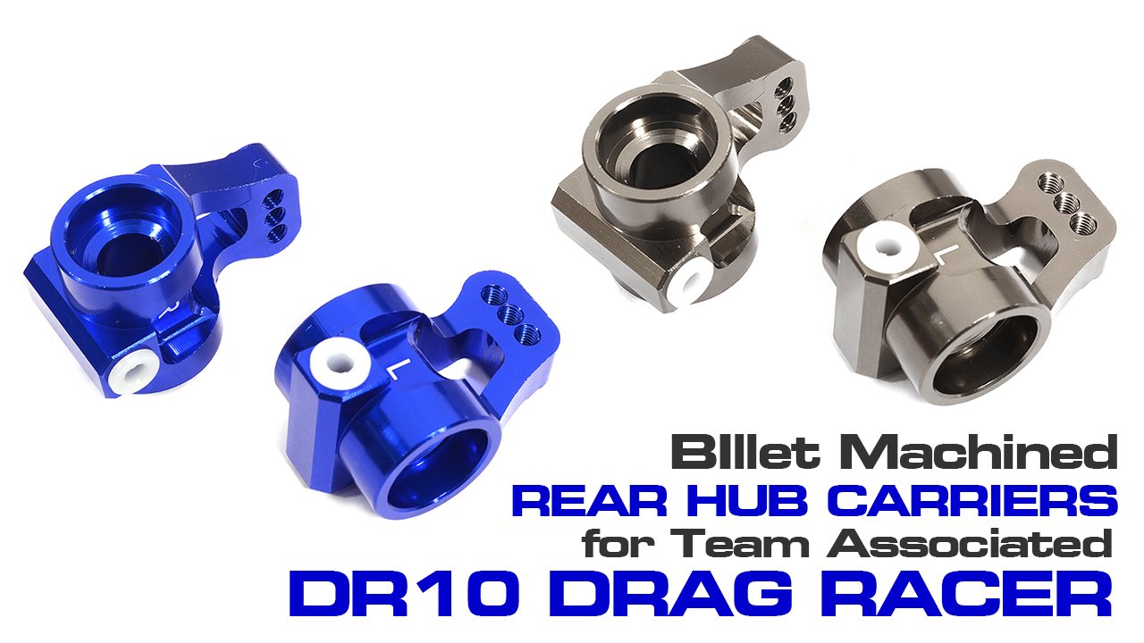 Billet Machined Alloy Rear Hub Carriers for DR10 Drag Race Car RTR (#C29609)