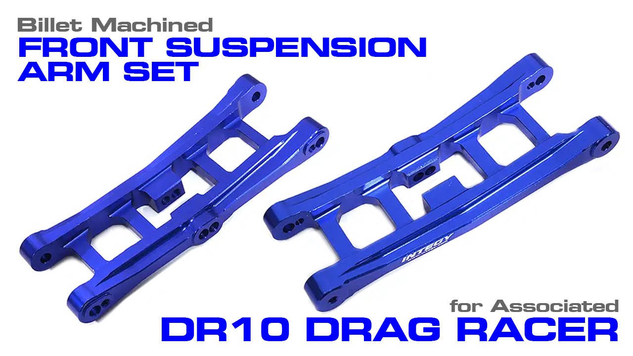 Billet Machined Front Suspension Arms for Team Associated DR10 Drag Race Car (#C