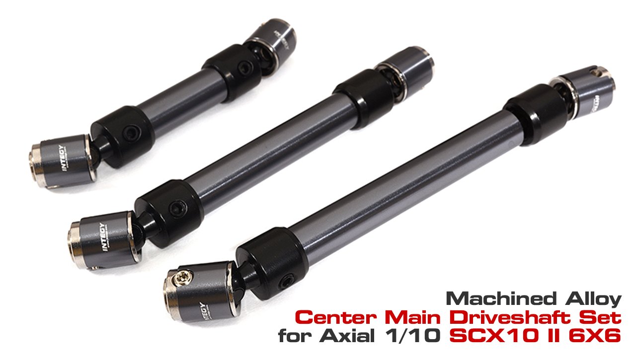 Machined Alloy Center Drive Shaft Set for 1/10 SCX10 II 6X6 (#C29788)
