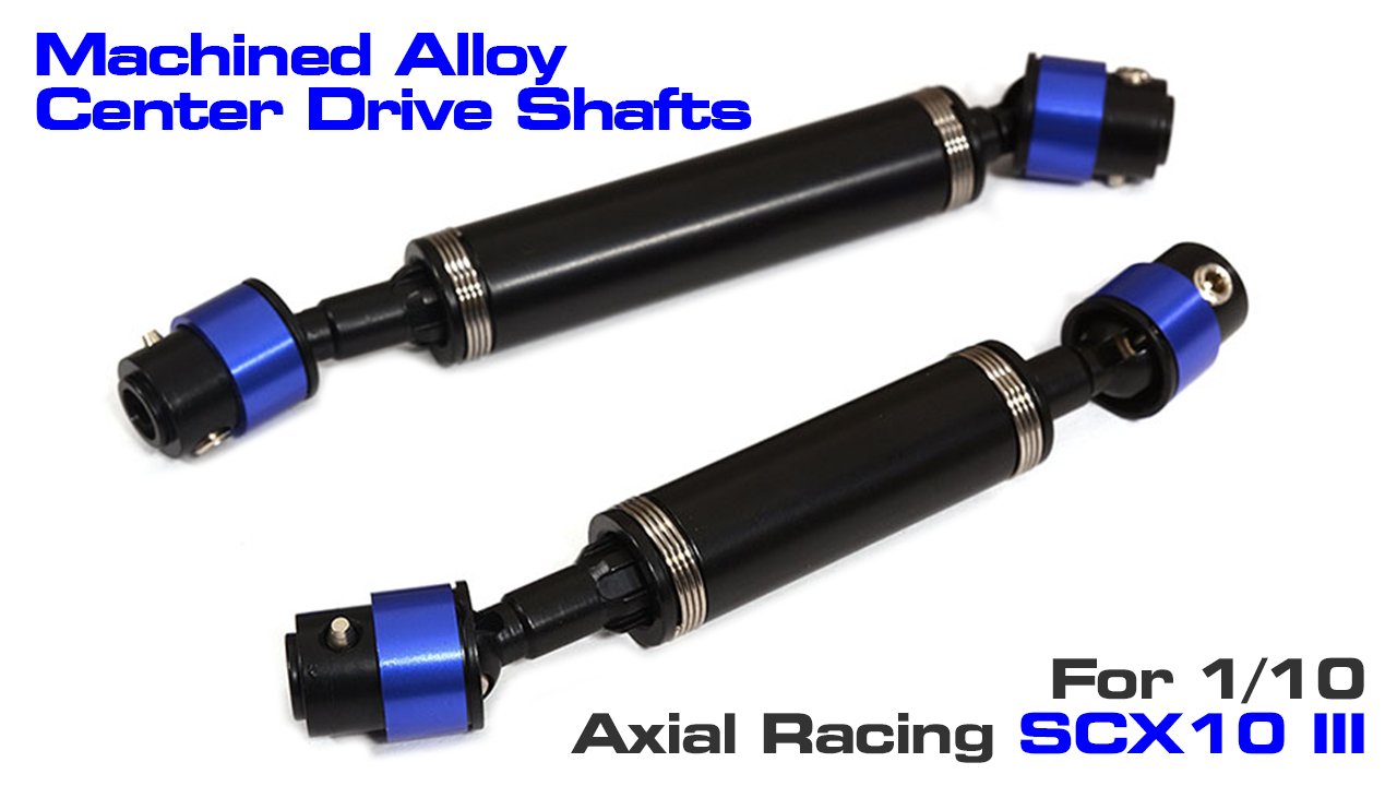 Machined Alloy Center Drive Shafts for Axial 1/10 SCX10 III (#C29790)
