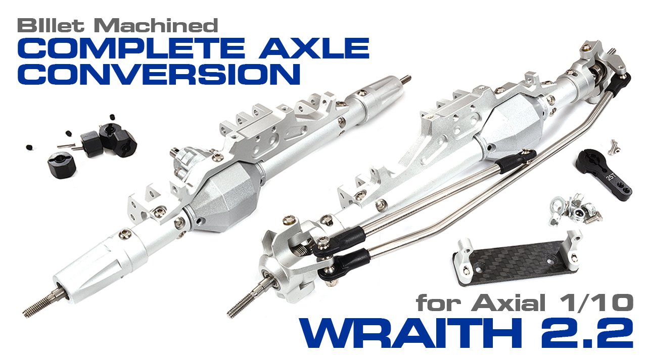Complete Front & Rear Axle Conversion Kit for Axial 1/10 Wraith 2.2 Rock Racer (