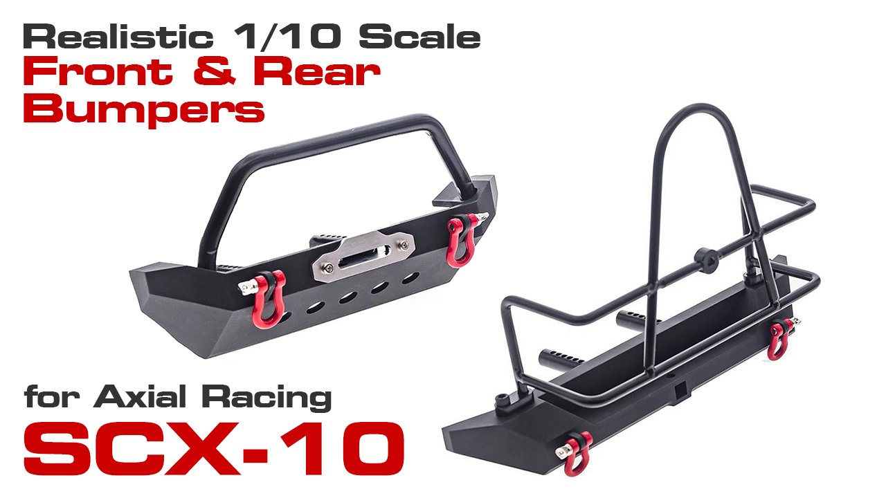  Realistic 1/10 Front & Rear Bumper Set for TRX-4, SCX-10 (#C29968)