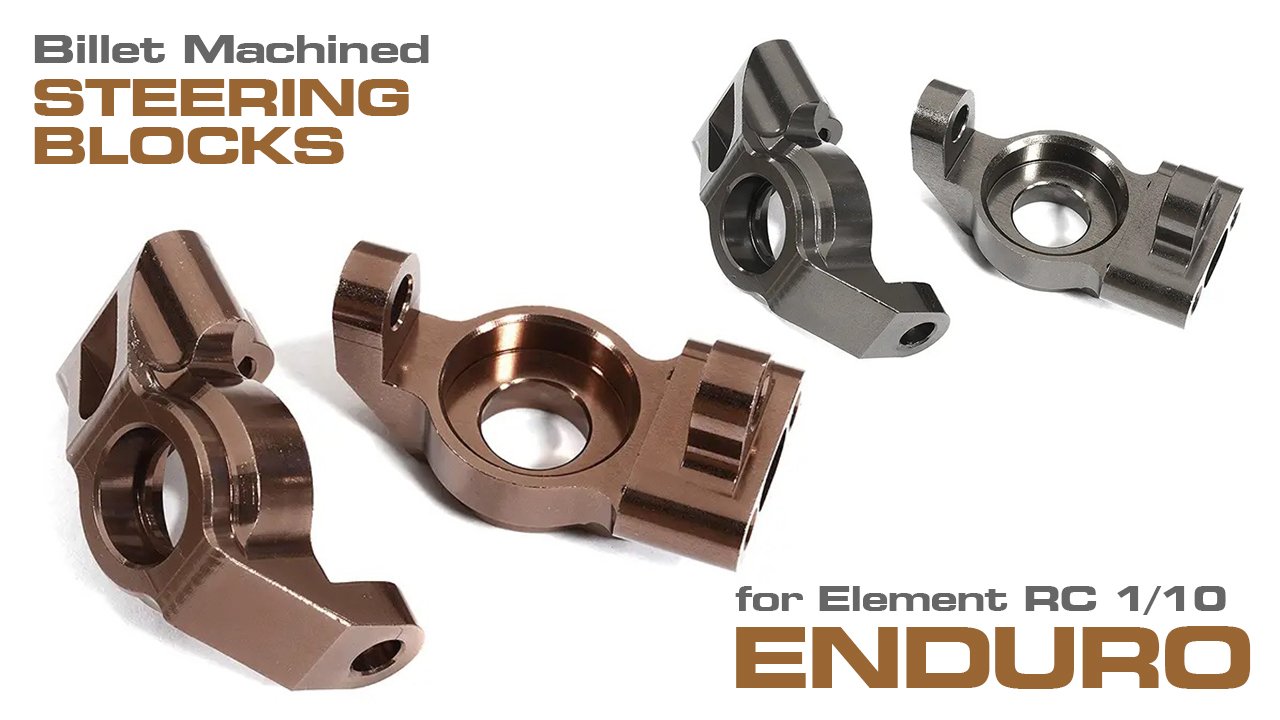 Billet Machined Steering Blocks for Element RC 1/10 Scale Enduro Sendero (#C2997