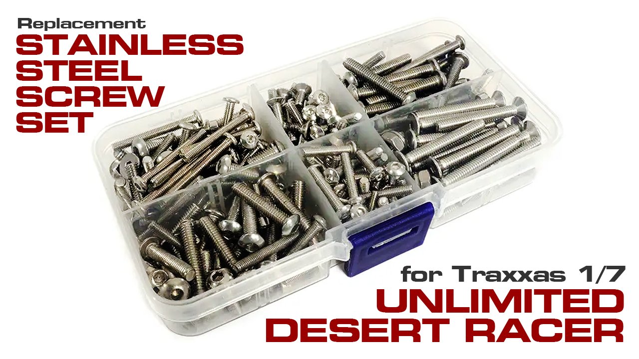 Replacement Stainless Steel Hardware Set for 1/7 Unlimited Desert Racer (#C30062
