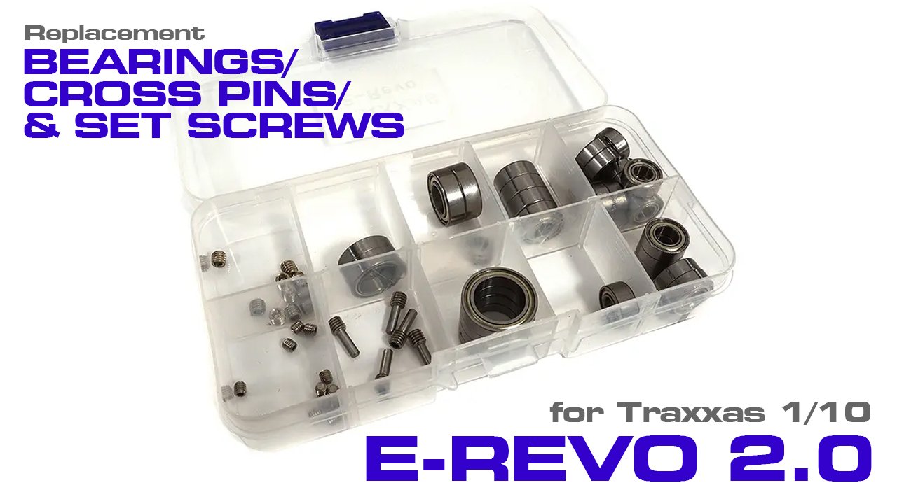 Replacement Ball Bearing & Hardware Set for Traxxas 1/10 E-Revo 2.0 (#C30067)