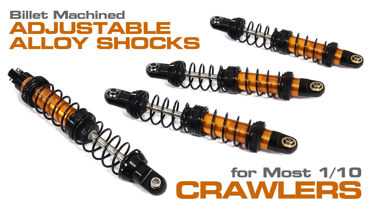 Billet Machined Alloy Shocks for Most 1/10 Scale Crawlers (#C30085)