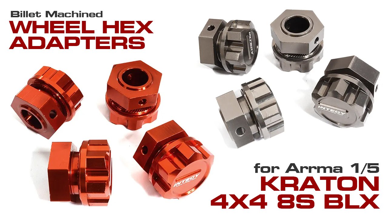 Billet Machined Hex Wheel Adapters for Arrma 1/5 Kraton 4X4 8S BLX (#C30175)
