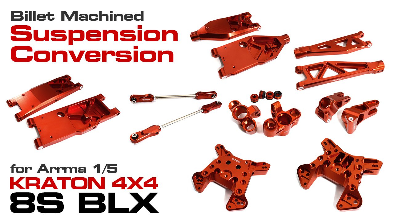 Billet Machined Alloy Suspension Kit for Arrma 1/5 Kraton 4X4 8S BLX (#C30183)