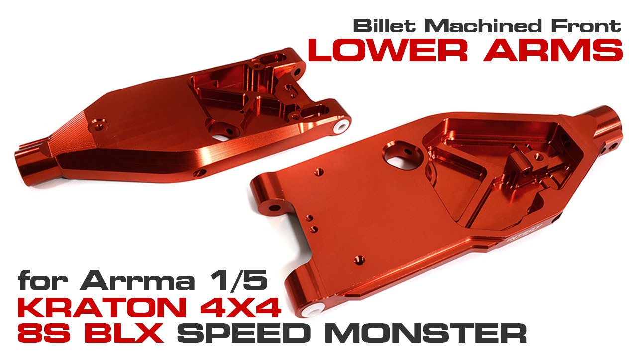Billet Machined Front Lower Arms for Arrma 1/5 Kraton 4X4 8S BLX (#C30187)