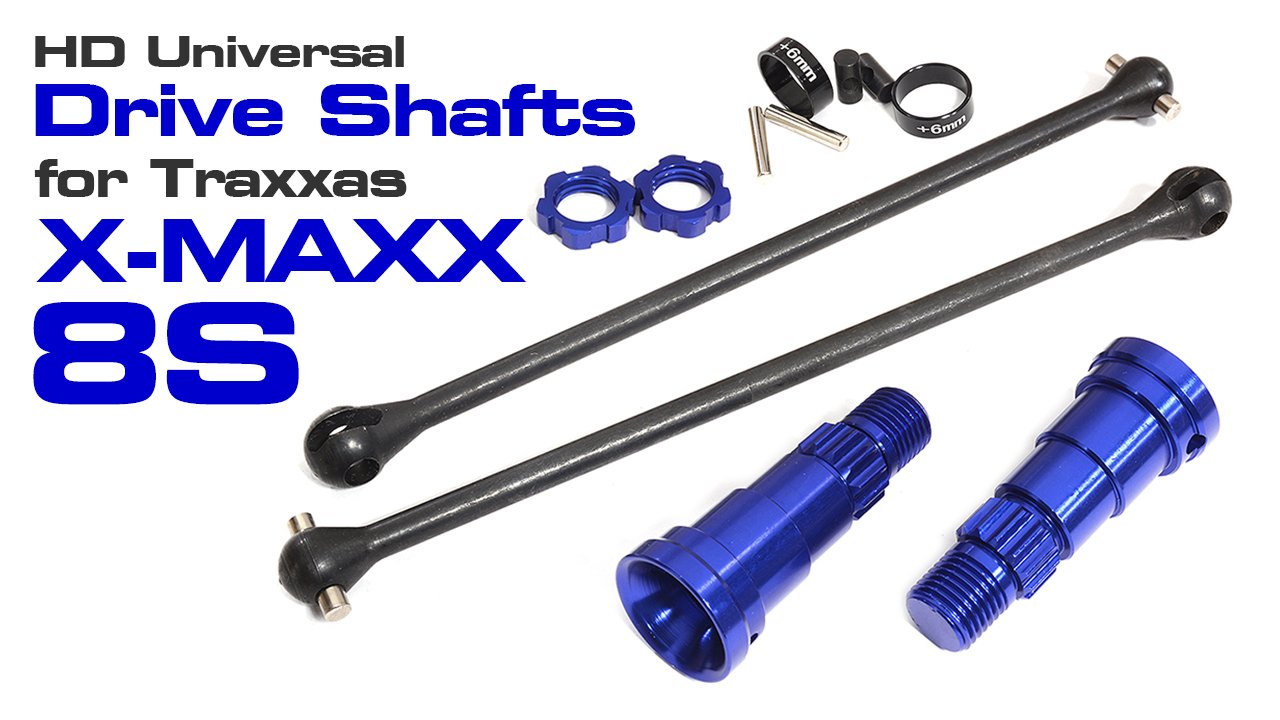 Universal Drive Shafts w/ +6mm Ext. Axles for Traxxas 8S X-Maxx (#C30193)