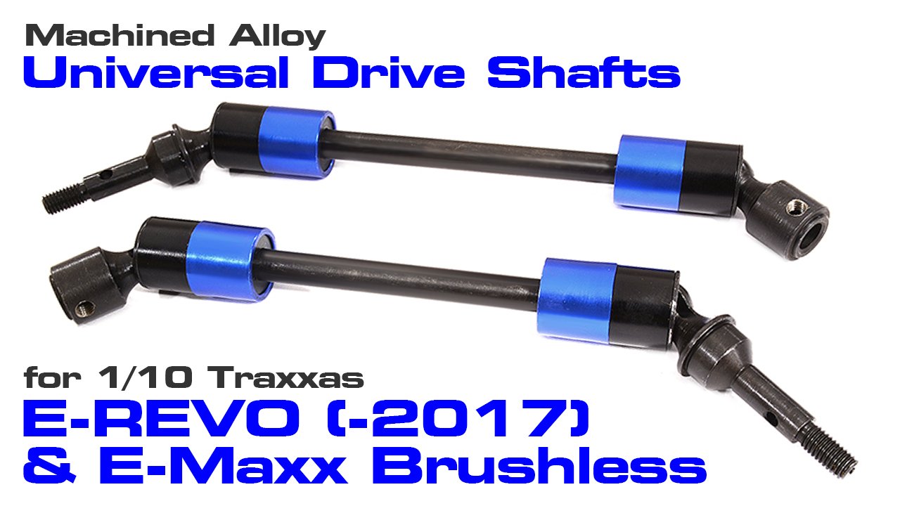 Machined Alloy Universal Drive Shafts for Traxxas 1/10 E-Revo(-2017), E-Maxx BL
