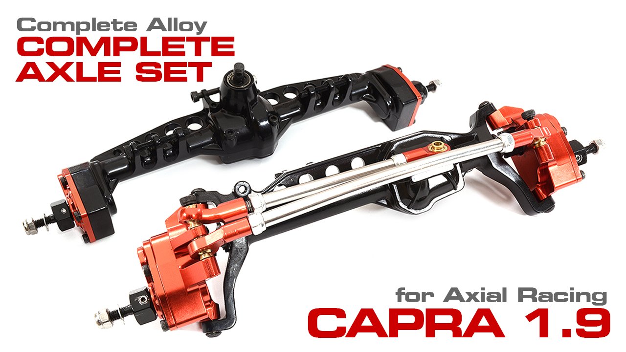 Machined Front & Rear Axle Assemblies for Axial 1/10 Capra 1.9 (#C30318)