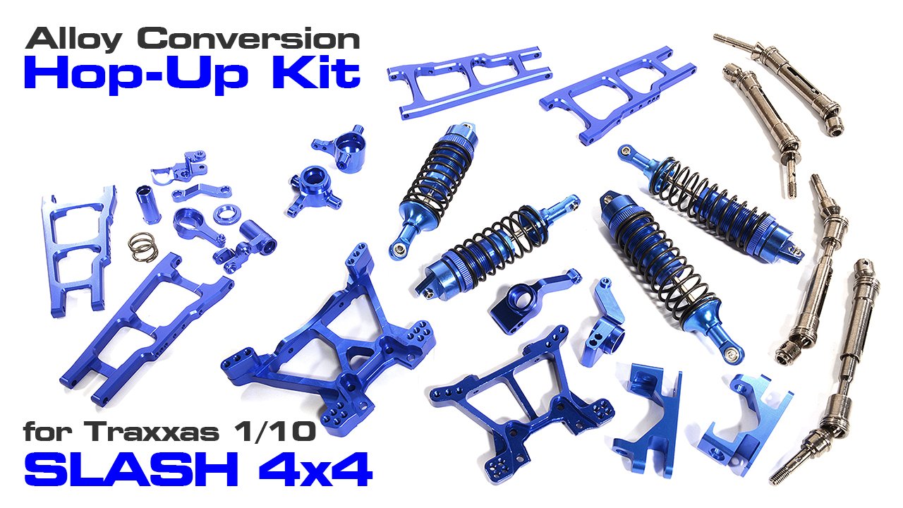 Alloy Conversion Hop-Up Kit for Traxxas 1/10 Slash 4X4 (#C30365)