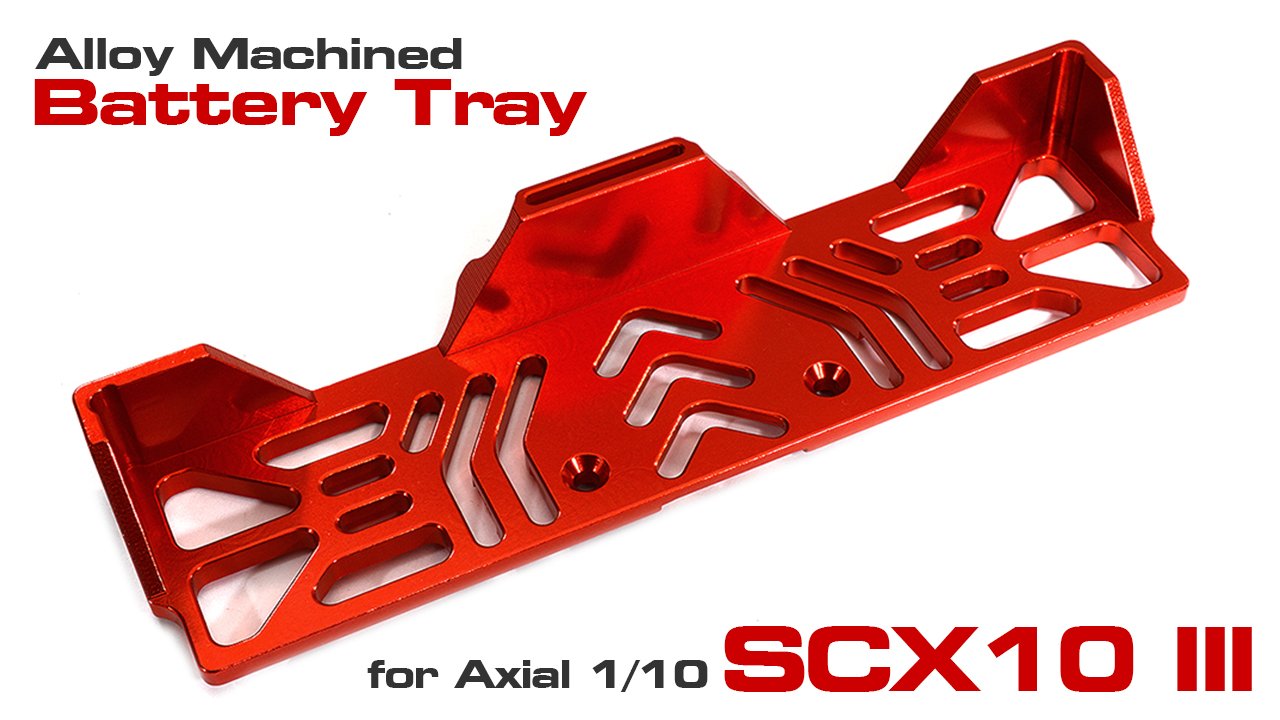 Alloy Machined Battery Tray for Axial 1/10 SCX10 III (#C30413)