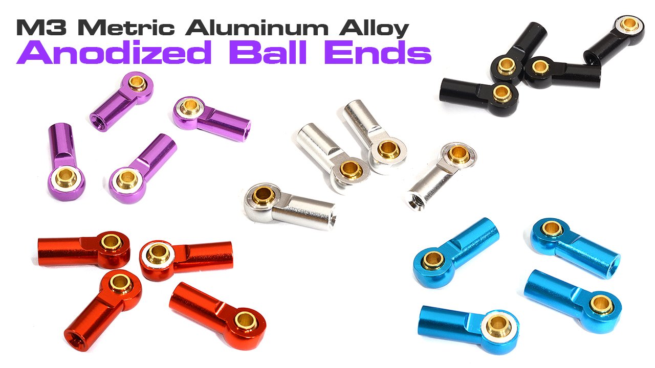Alloy Machined M3 Short Ball Ends (#C30415)