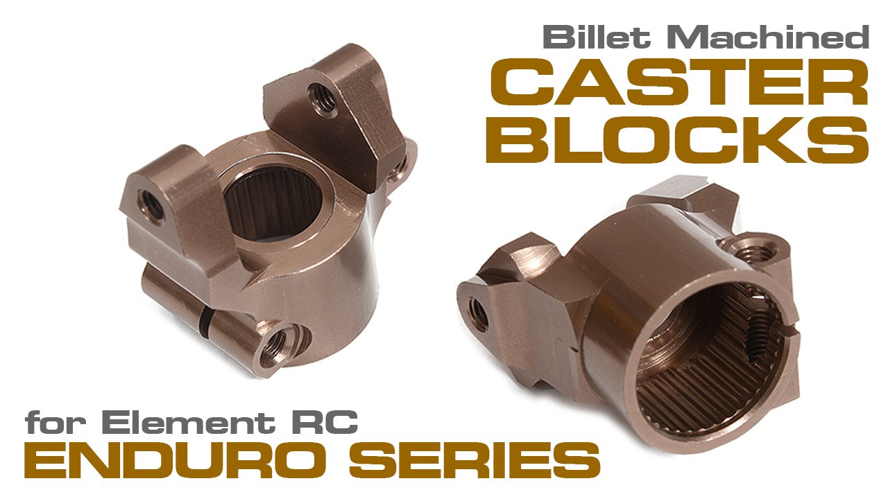 Billet Machined Caster Blocks for Element RC 1/10 Enduro Sendero (#C30594)