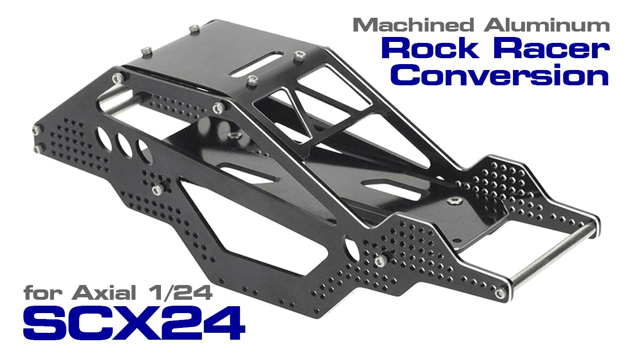 Aluminum Rock Racer Chassis Conversion for Axial 1/24 SCX24 Rock Crawler (#C3064