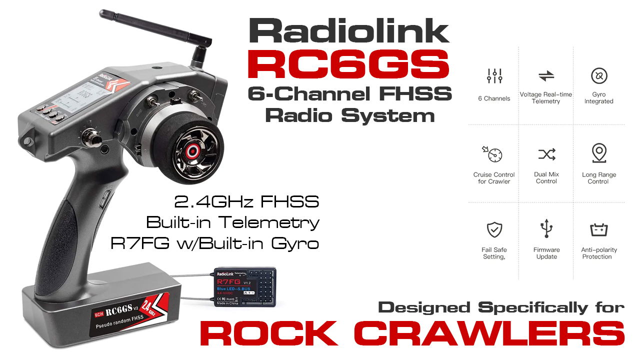 Radiolink RC6GS 2.4-GHz 6-Channel Radio System with R7FG Gyro Receiver (#C30643)
