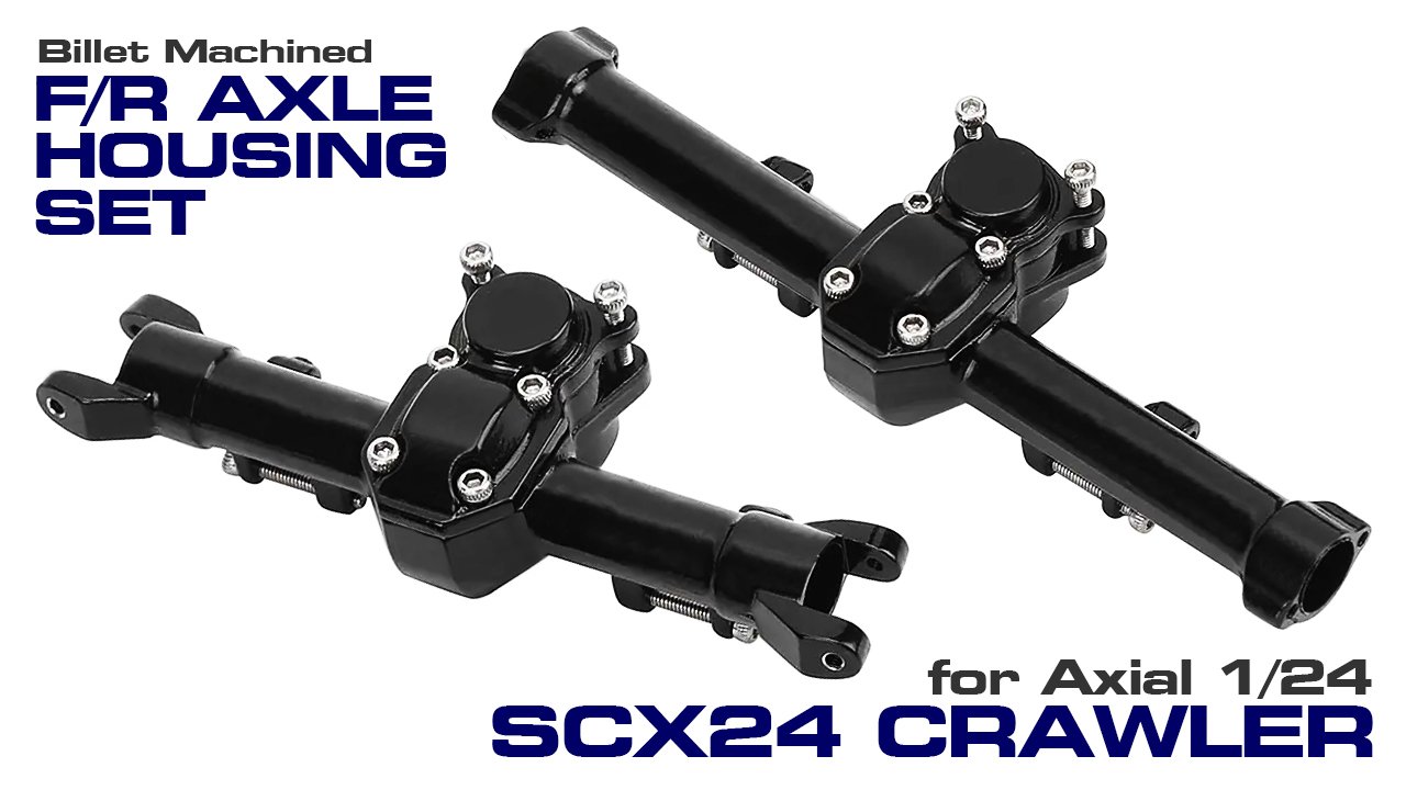 Billet Machined Alloy Front & Rear Axle Housing Set for Axial 1/24 SCX24 (#C3078