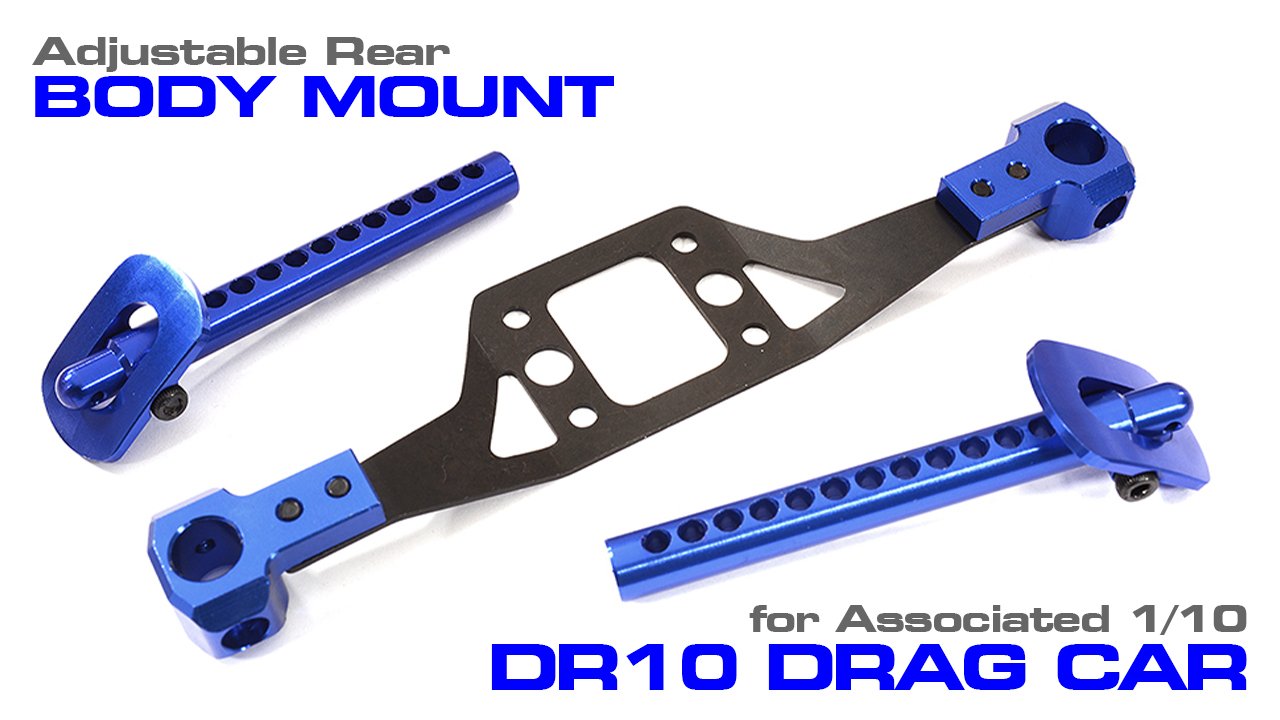 Machined Alloy Rear Body Mount for Associated DR10 Drag Race Car RTR (#C30936)