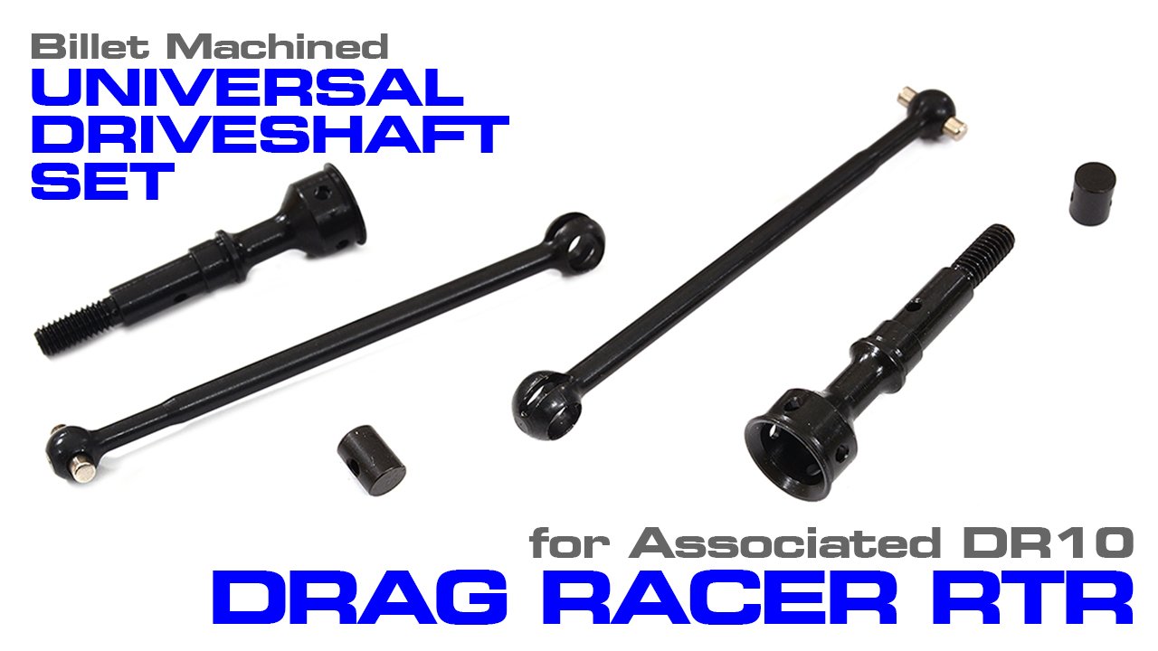 Billet Machined Universal Drive Shafts for Associated DR10 Drag Racer (#C30940)