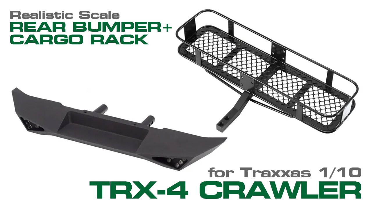 Realistic Rear Bumper w/LEDs & Luggage Rack for most TRX-4 & SCX-10 (#C31056)