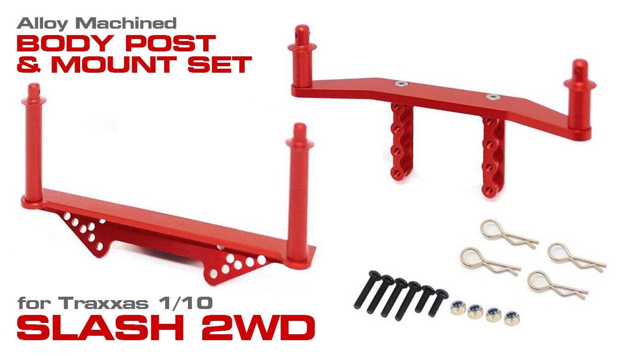 Alloy Machined Body Post and Mount Set for Traxxas 1/10 Slash 2WD (#C31066)