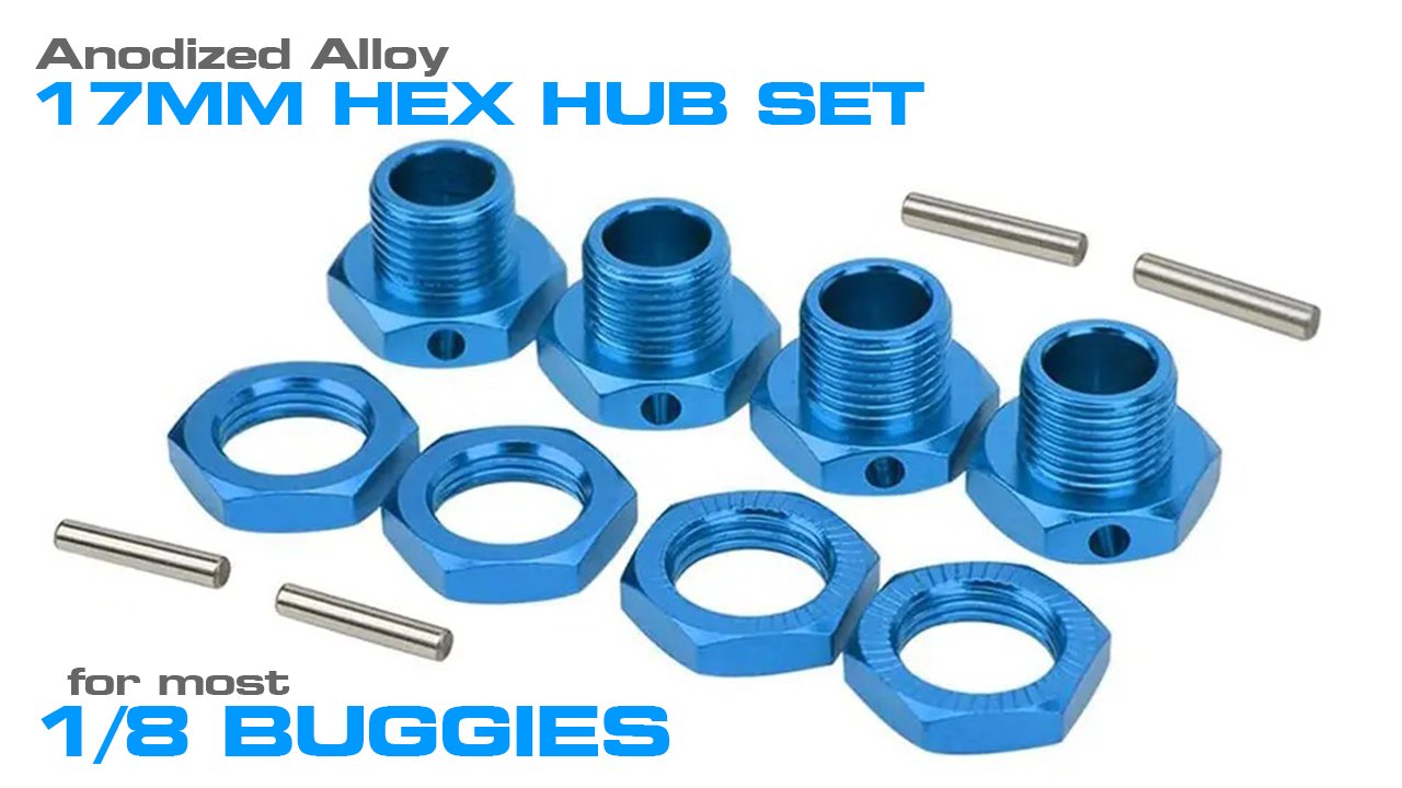 Alloy 17mm Hex Wheel Adapter Set for most 1/8 (#C31088)
