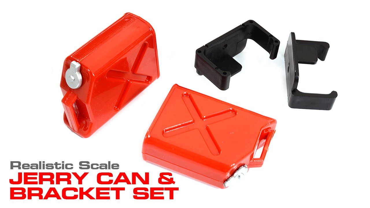 Realistic Jerry Can Set w/Mounting Brackets for most 1/10 Scale Crawlers (#C3120