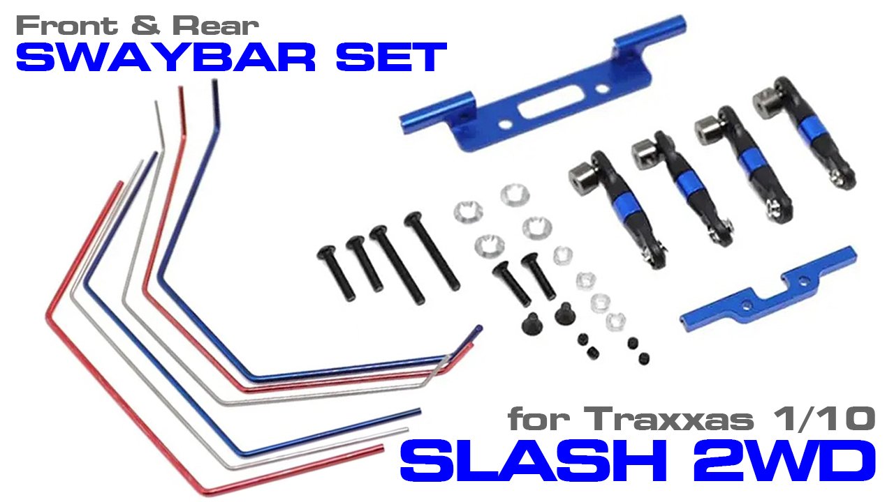 Front & Rear Anti-Roll Sway Bar Set for Traxxas 1/10 Slash 2WD (#C31201)