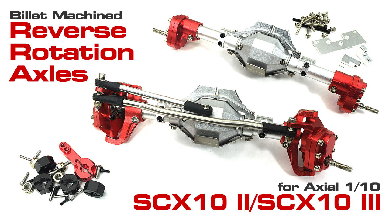 Reversible Rotation F&R Axle Assembly w/ Internals for SCX10_  (#C31212)