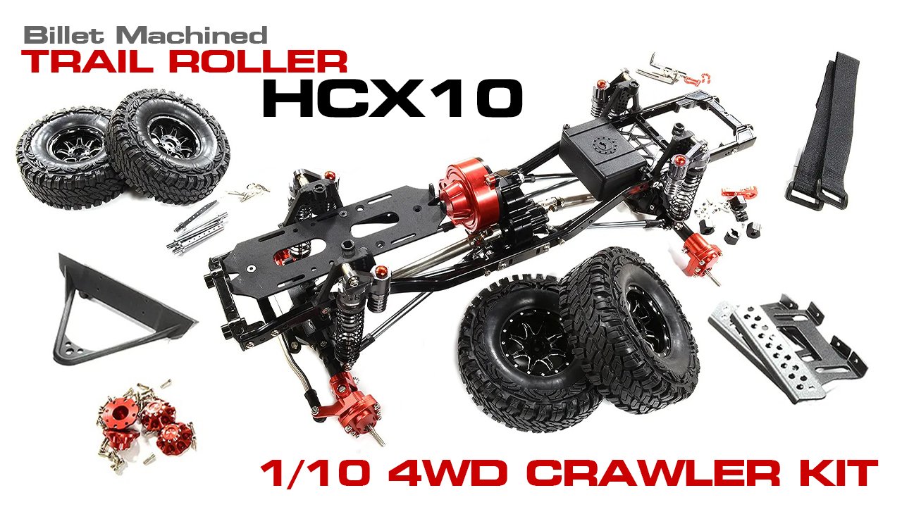 Billet Machined 1/10 HCX10 Trail Roller 4WD Crawler Kit (#C31217)