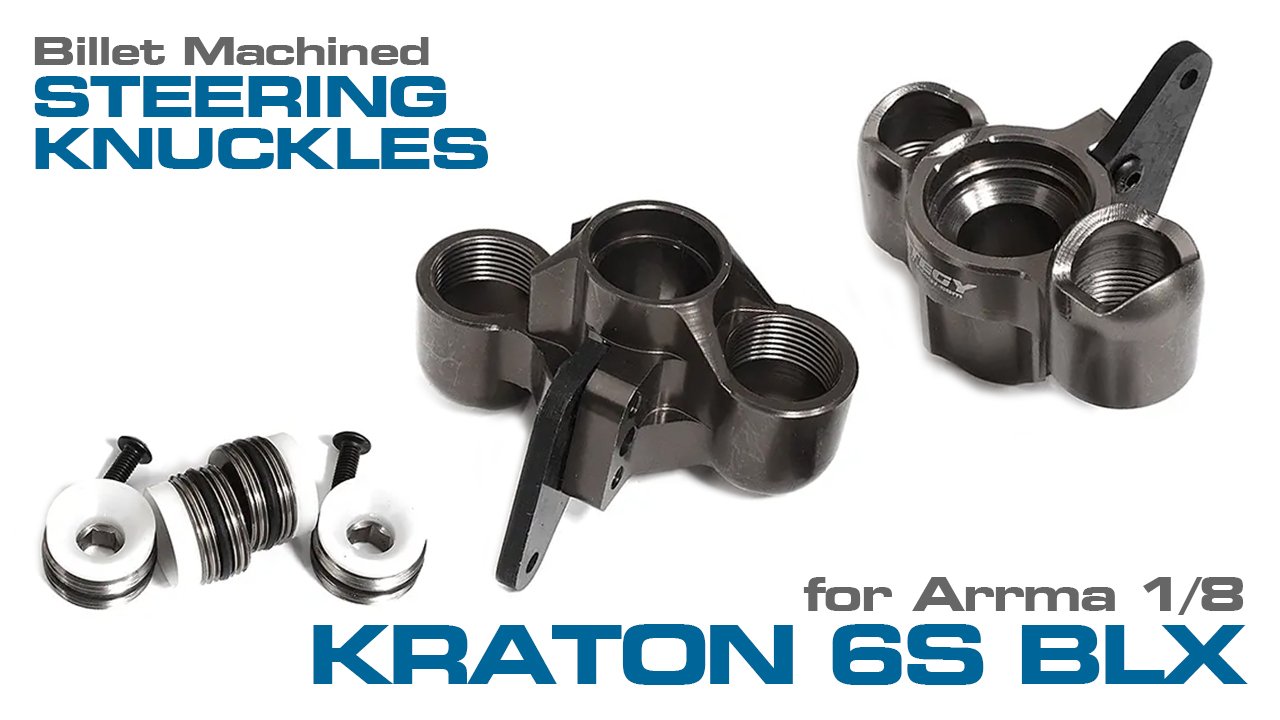Billet Machined Steering Knuckles for Arrma 1/8 Kraton 6S BLX (#C31321)