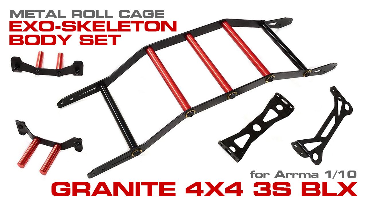 Alloy Exo-Skeleton Roll Cage Body for Arrma 1/10 Granite 4X4 3S BLX (#C31324)