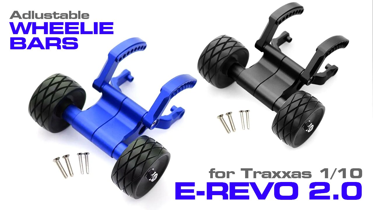 Wheelie Bar Set for Traxxas 1/10 E-Revo 2.0 & E-Revo (#C31376)