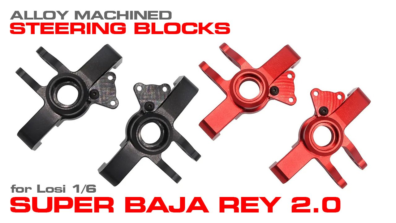 Alloy Machined Steering Blocks for Losi 1/6 Super Baja Rey 2.0 (#C31432)