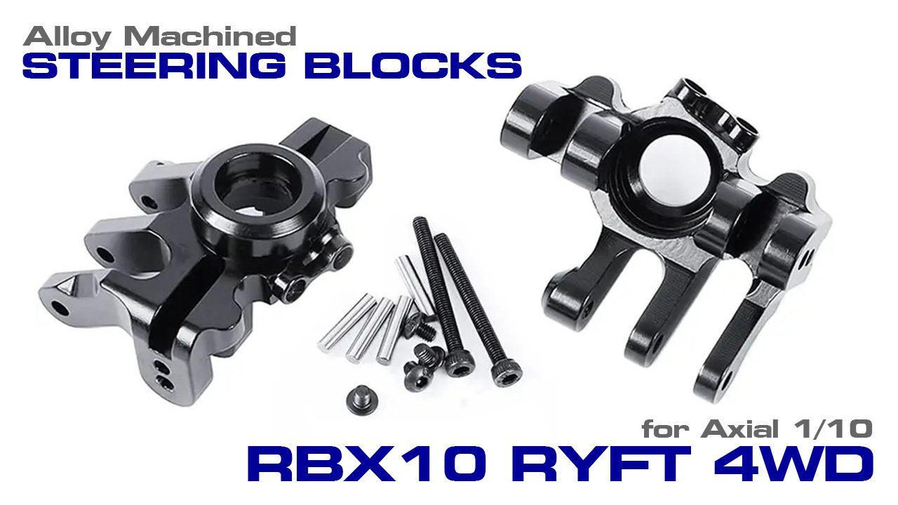 Alloy Machined Steering Blocks for Axial 1/10 RBX10 Ryft 4WD Rock Bouncer (#C314