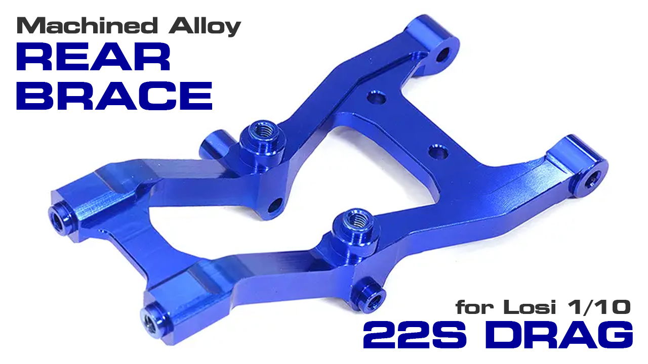 Alloy Machined Rear Support Brace for Losi 1/10 22S Drag & SCT (#C31608)