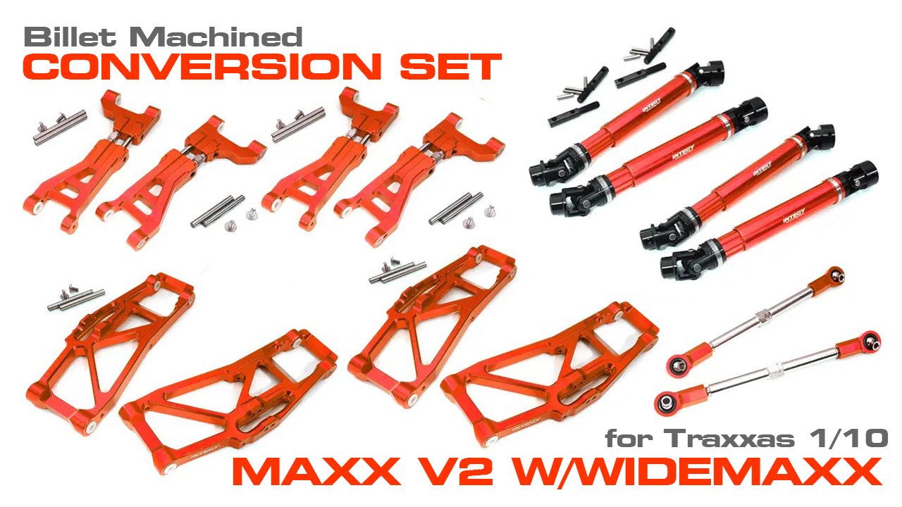 Billet Machined Suspension Conversion Set for Traxxas 1/10 Maxx V2 w/ WideMaxx (