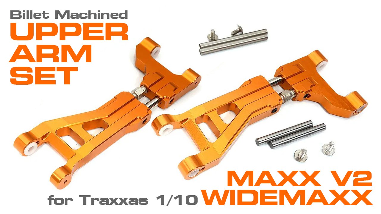 Billet Machined Upper Suspension Arms for Traxxas 1/10 Maxx V2 w/ WideMaxx (C316