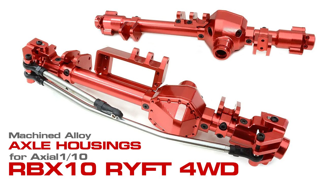 Machined Alloy F&R Axle Housings for Axial 1/10 RBX10 Ryft 4WD (#C31660)
