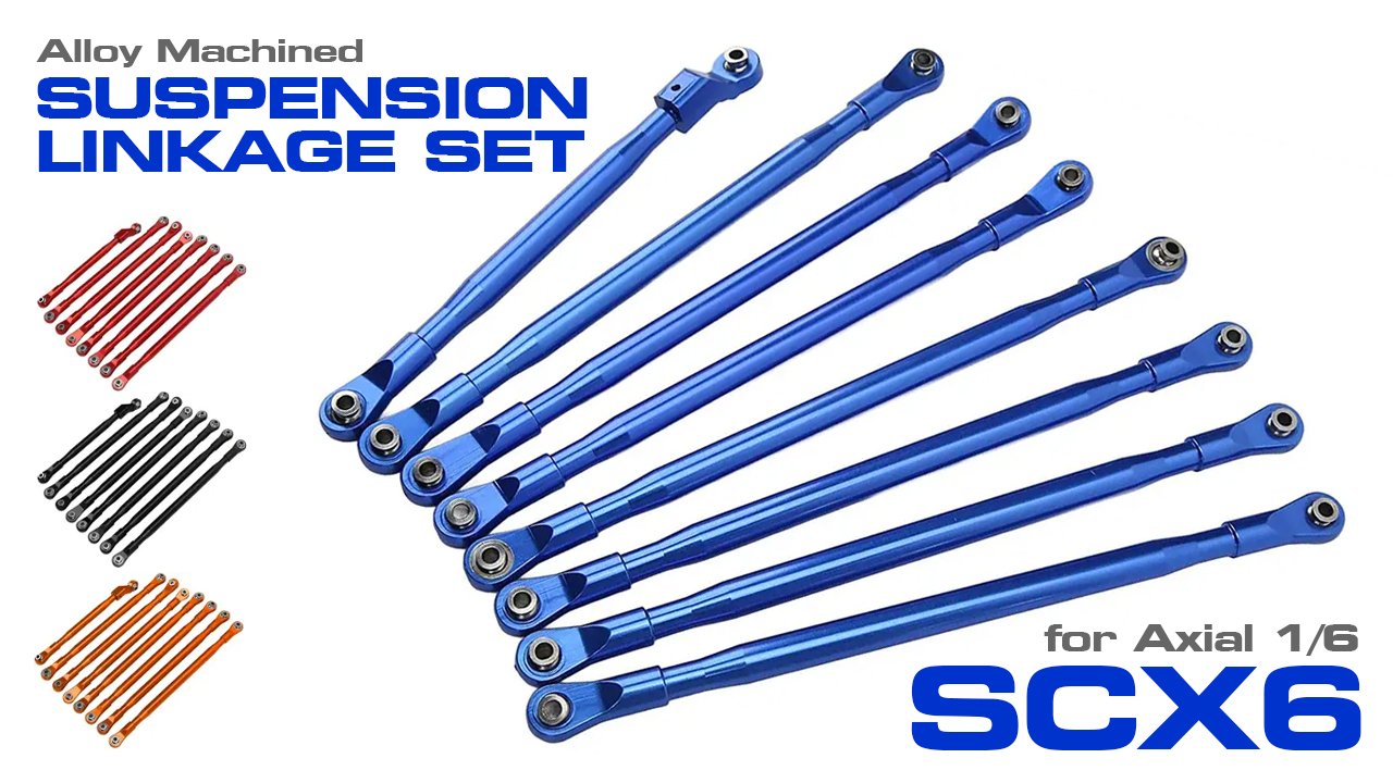 Alloy Front & Rear Upper Suspension Linkage Set for Axial SCX6 (#C31756)