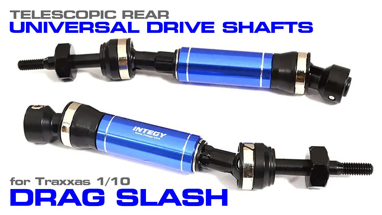 Telescopic Rear Driveshafts for Traxxas 1/10 Drag Slash 2WD (#C31816)